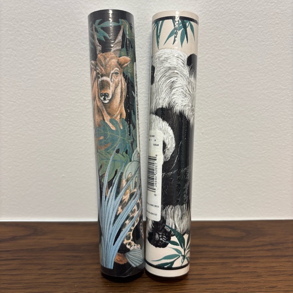 Vintage Sunworthy Wallpaper Borders Safari Wild Animal & Panda Print